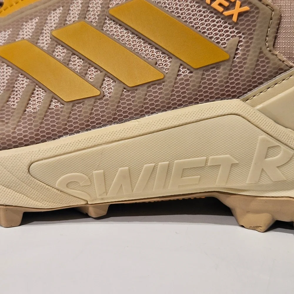 Adidas Terrex Swift R3 Hiking Shoes Mens 13 Beige Orange GZ0359 Low Top Sneaker